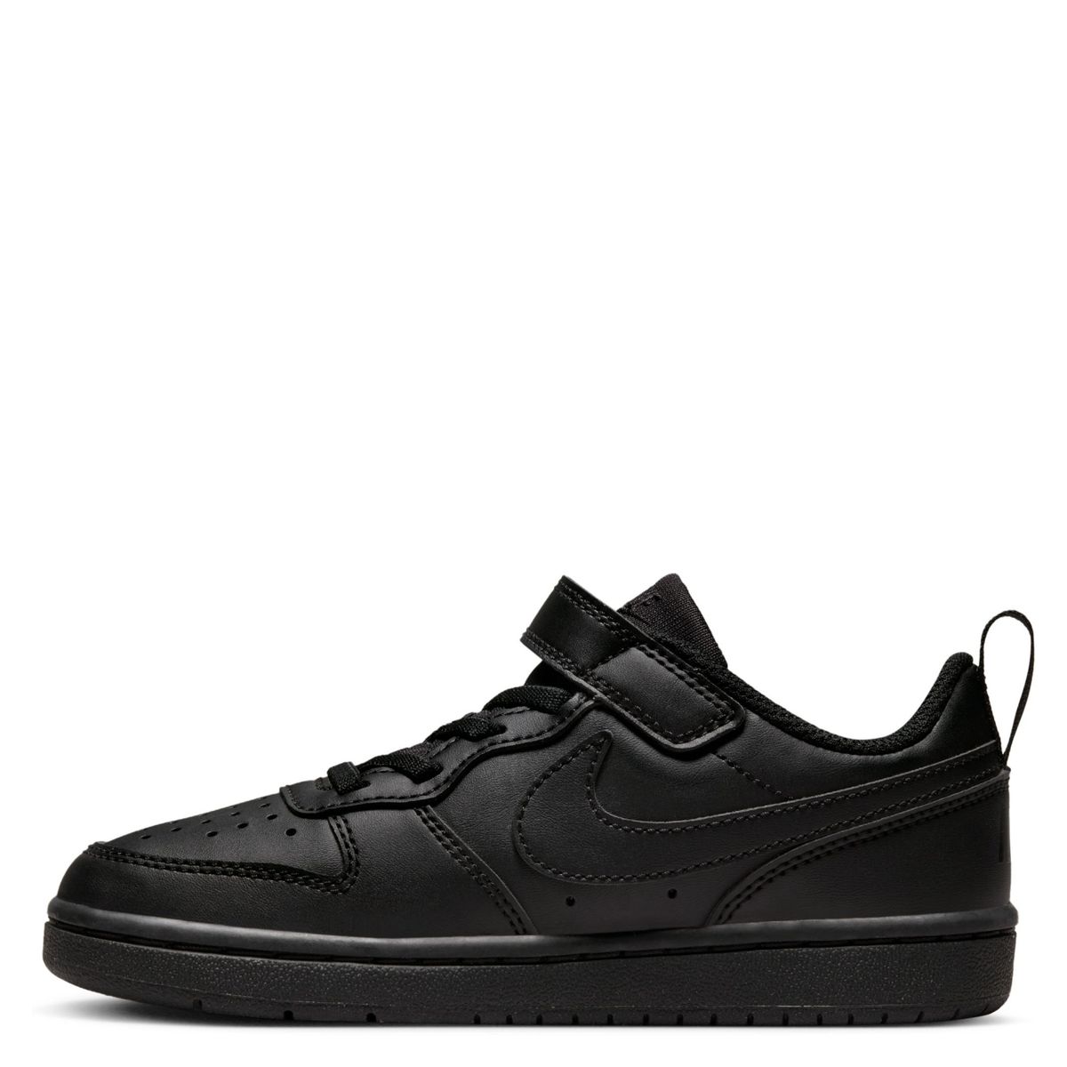 NIKE - Court Borough Zapatilla Urbana Niño Cuero Negro (27 a 34) Nike