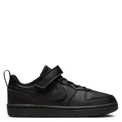 NIKE - Court Borough Zapatilla Urbana Niño Cuero Negro (27 a 34)