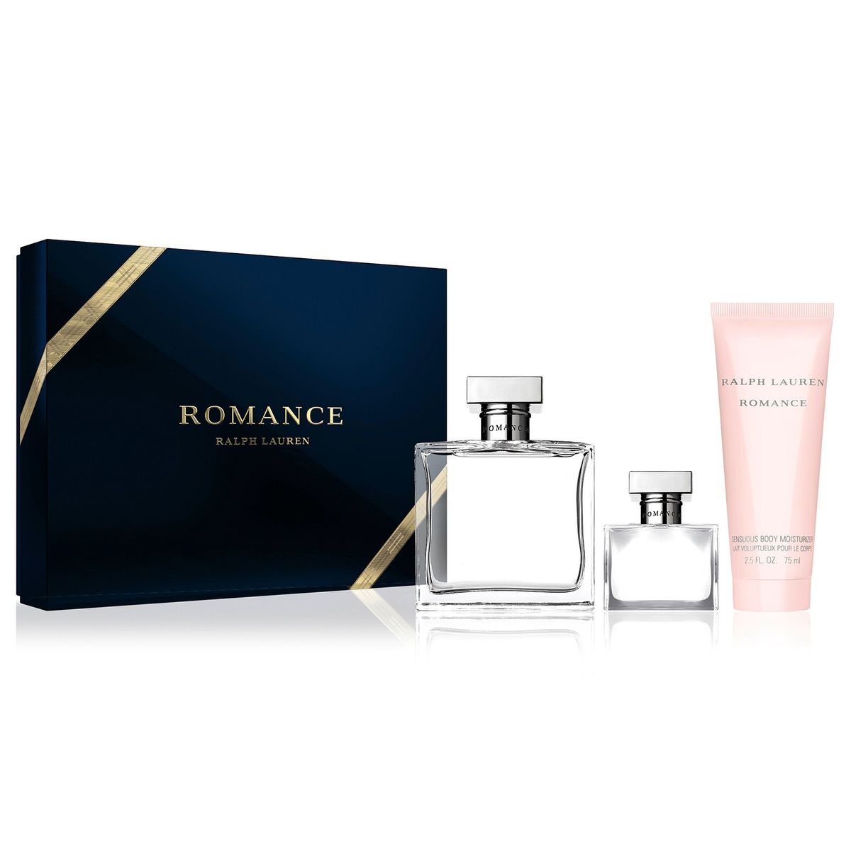 RALPH LAUREN - Set Perfume Mujer Romance EDP 100ml + 50ml + Crema Corporal 75ml Ralph Lauren