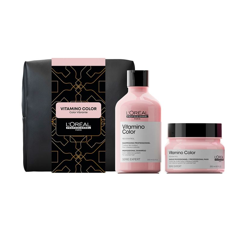 LOREAL PROFESSIONNEL - Set Cuidado Del Color Cabello Teñido Vitamino Color Shampoo 300 ml + Máscara 250 ml Loreal Professionnel