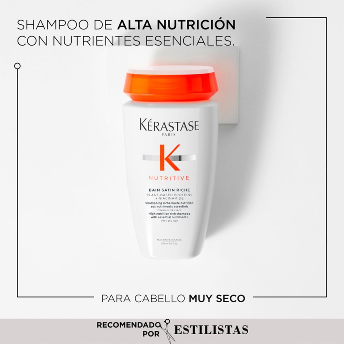 KERASTASE - Set Cabello Seco Nutritive Sérum 90ml + Shampoo 80ml + Crema termoprotectora 50ml Kerastase