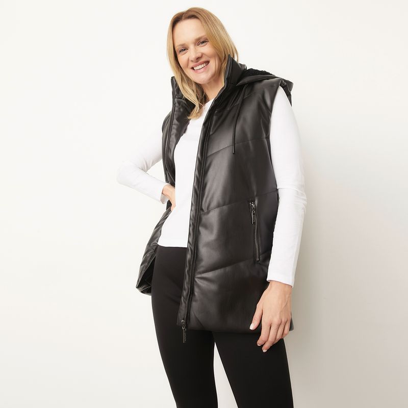 S COCCI - Parka Sin Mangas Ecocuero Mujer S. Cocci