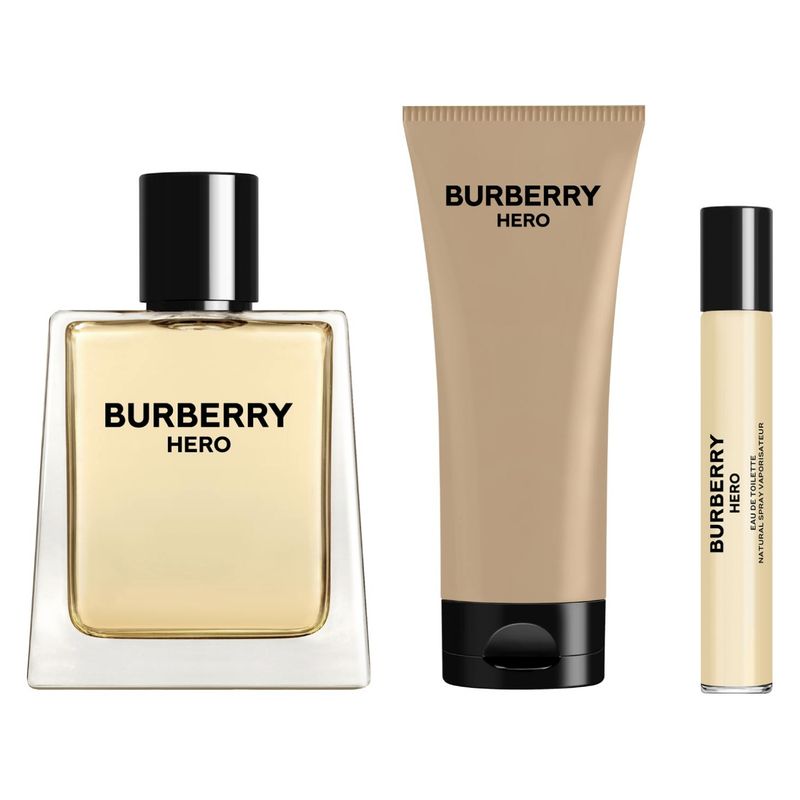 BURBERRY - Set Perfume Hombre Hero Edt 100Ml + 10Ml + Shower Gel 75Ml Burberry