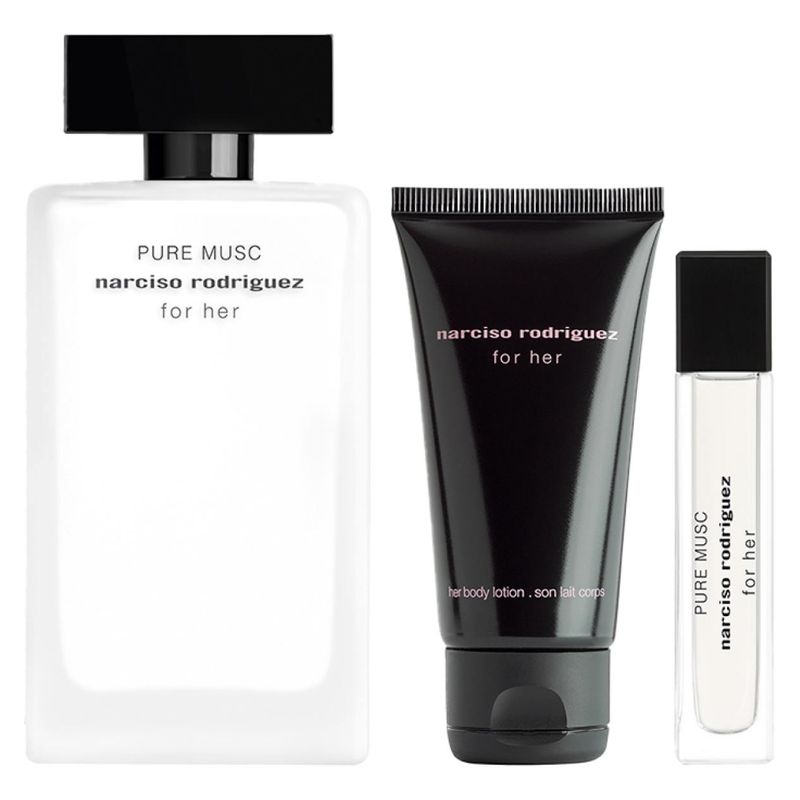 NARCISO RODRIGUEZ - Set Perfume Mujer Pure Musc Edp 100Ml + 10Ml + Body Lotion 50Ml Narciso Rodriguez