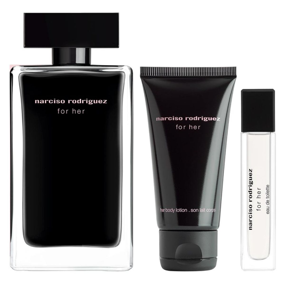 NARCISO RODRIGUEZ - Set Perfume Mujer For Her Edt 100Ml + 10Ml + Body Lotion 50Ml Narciso Rodriguez