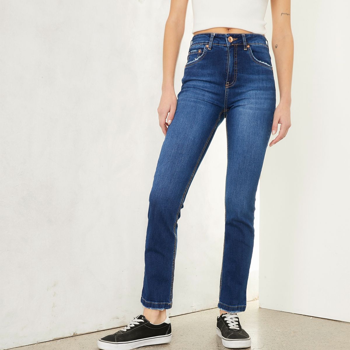 AMERICANINO - Jeans Mujer Slim Algodón Tiro Medio Americanino