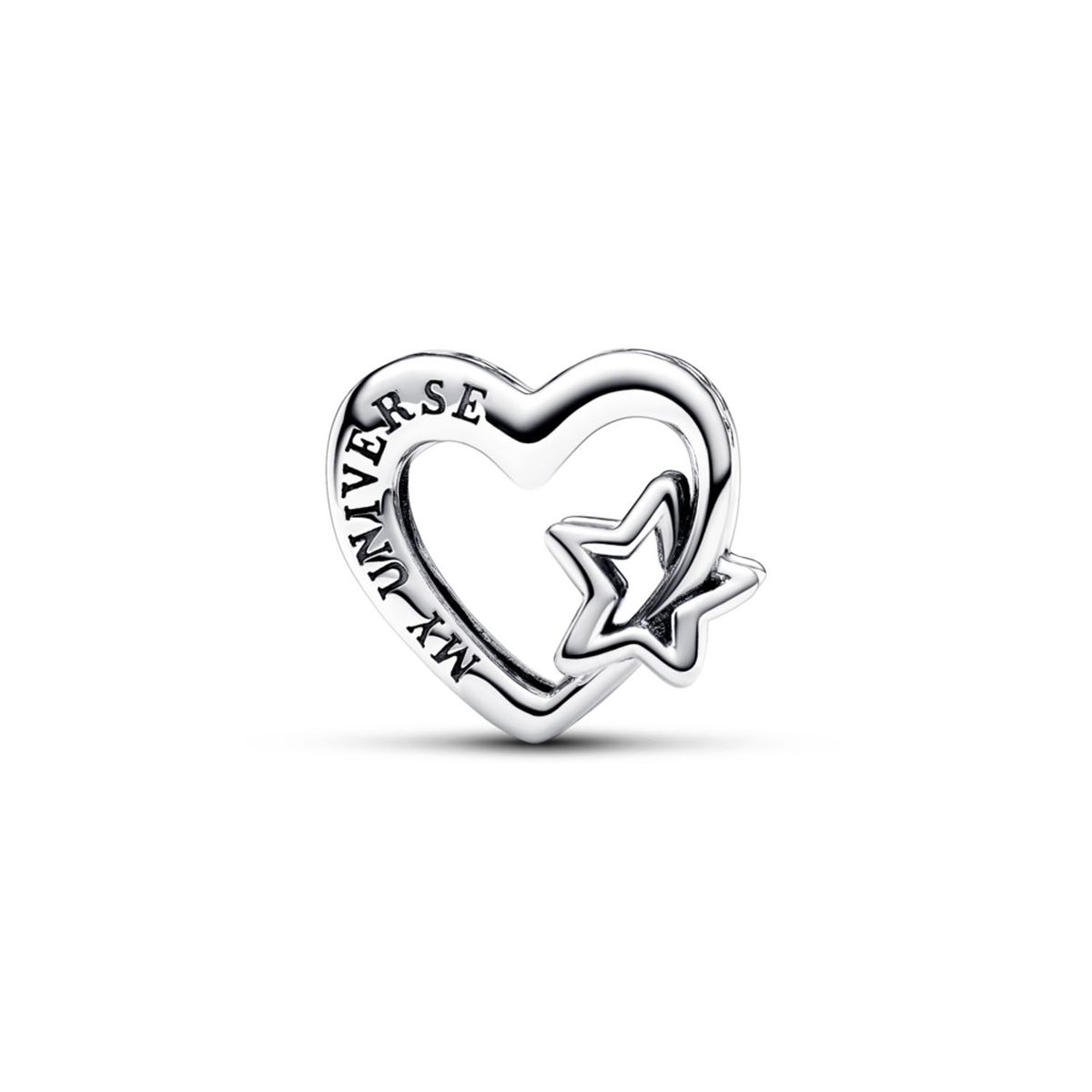 PANDORA - Charm Corazón En Filigrana Familia Y Estrella Mujer Pandora