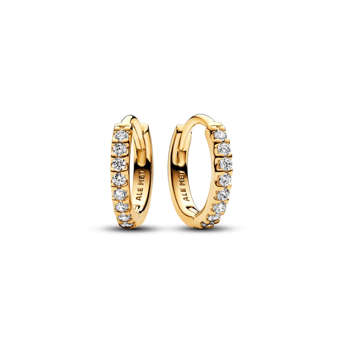 PANDORA - Aretes De Aro Abrazo Brillante Mujer Pandora