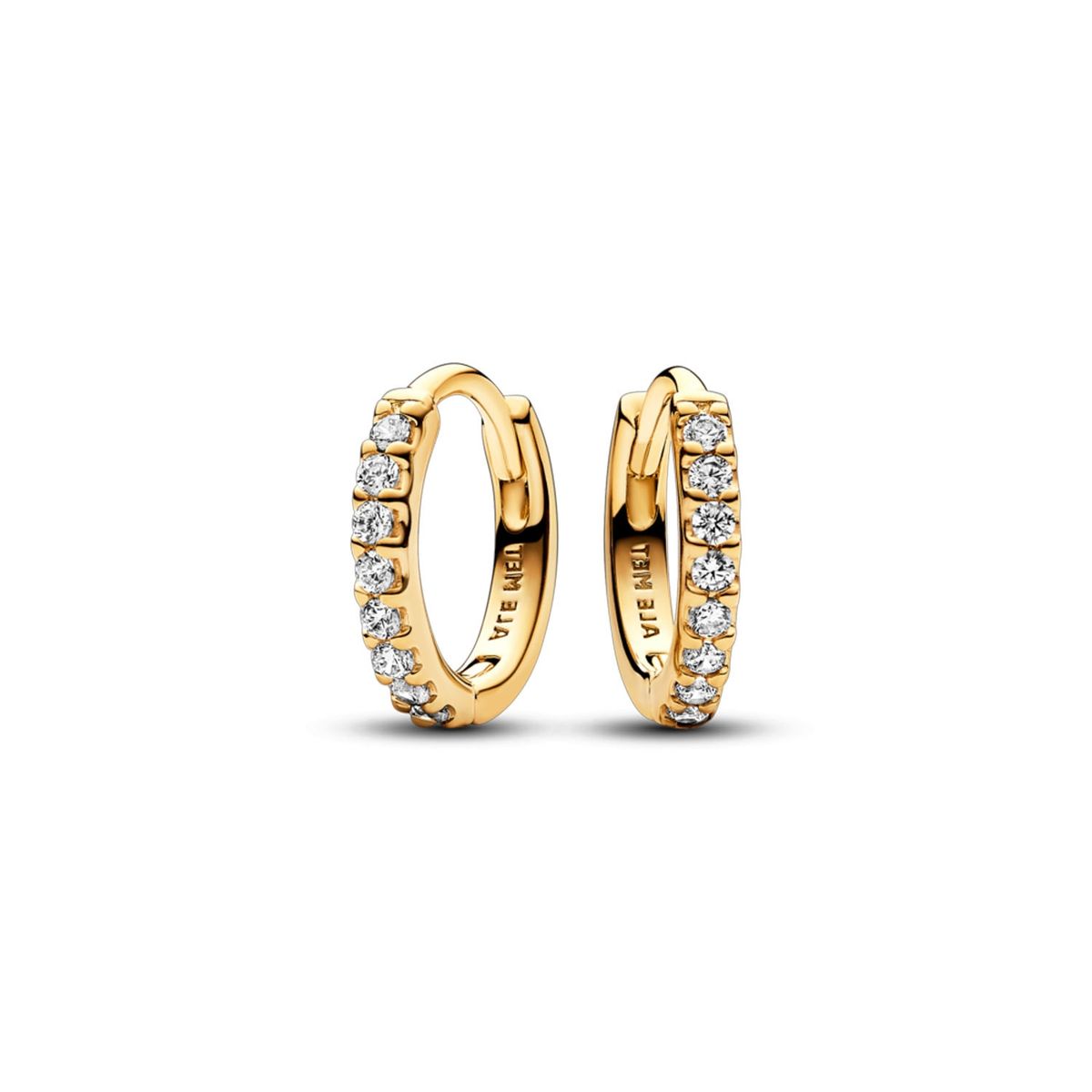 PANDORA - Aretes De Aro Abrazo Brillante Mujer Pandora