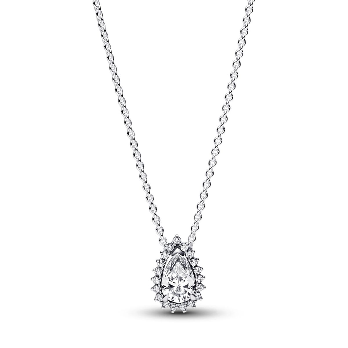 PANDORA - Collar Halo Pera Brillante  Mujer Pandora