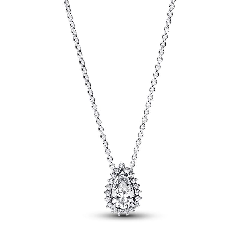 PANDORA - Collar Halo Pera Brillante  Mujer Pandora