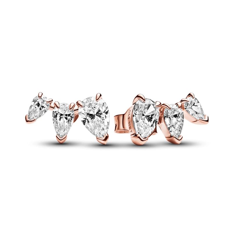 PANDORA - Aros De Boton Brillante Mujer Pandora