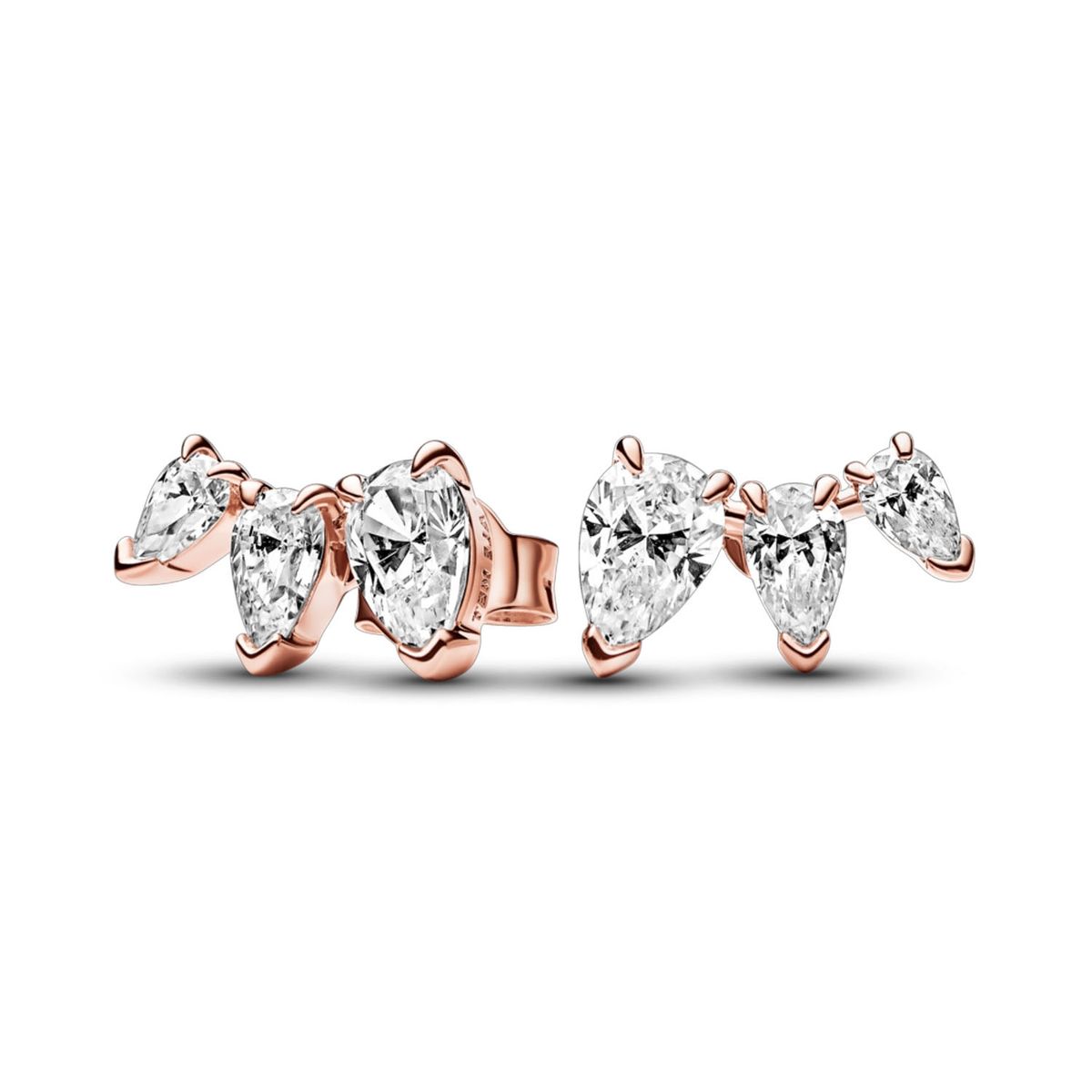 PANDORA - Aros De Boton Brillante Mujer Pandora