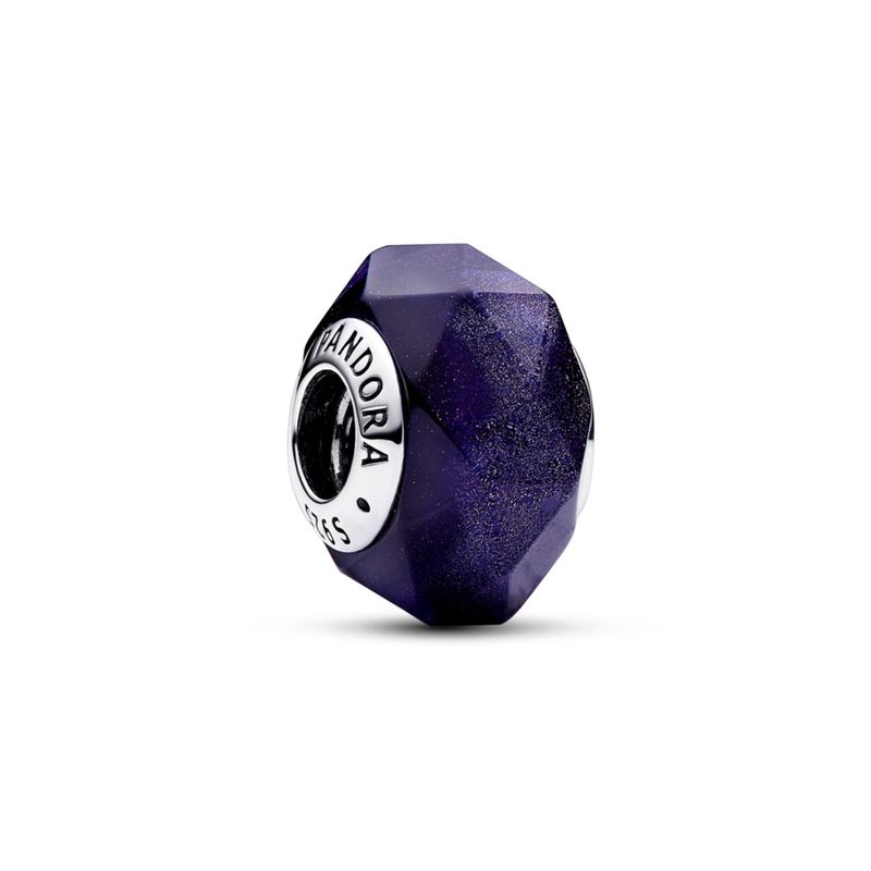 PANDORA - Charm De Cristal De Murano Azul Facetado Mujer Pandora
