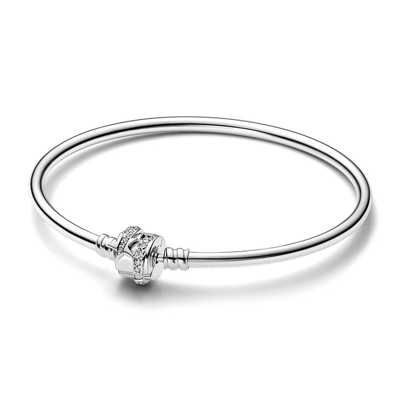 PANDORA - Brazalete Rígida Con Cierre Estrella Fugaz Brillante Mujer Pandora