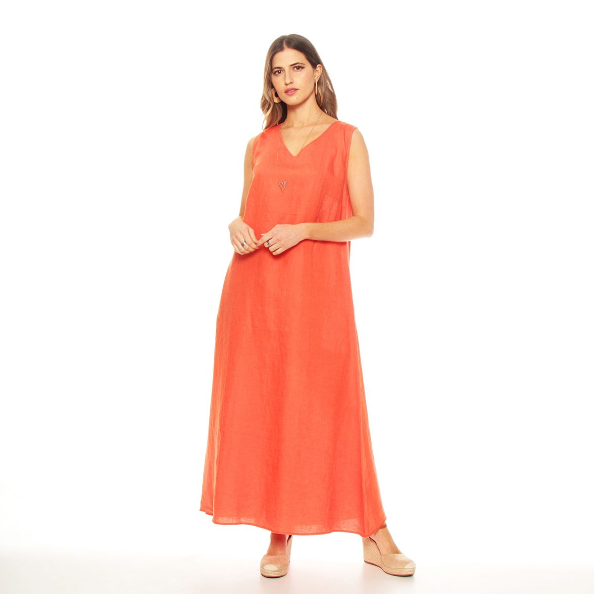 WADOS - Vestido Mujer Largo Lino Wados