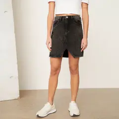 AMERICANINO - Falda Corta Algodón Diseño Liso Mujer