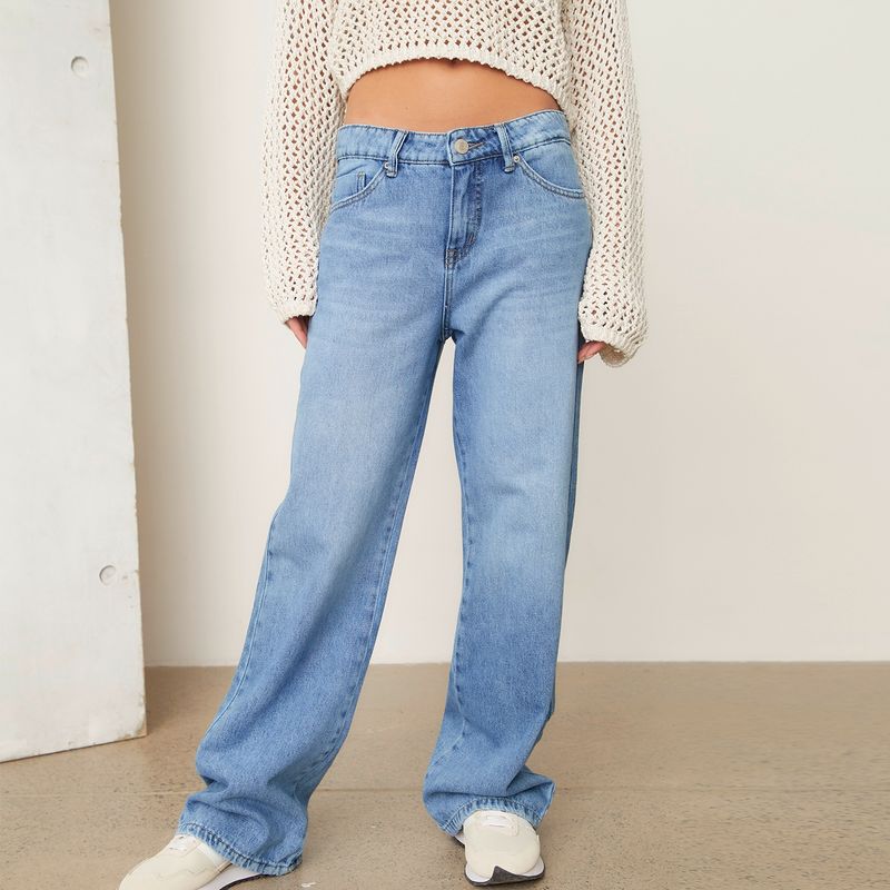 AMERICANINO - Jeans Wide Leg Tiro Medio Mujer Americanino