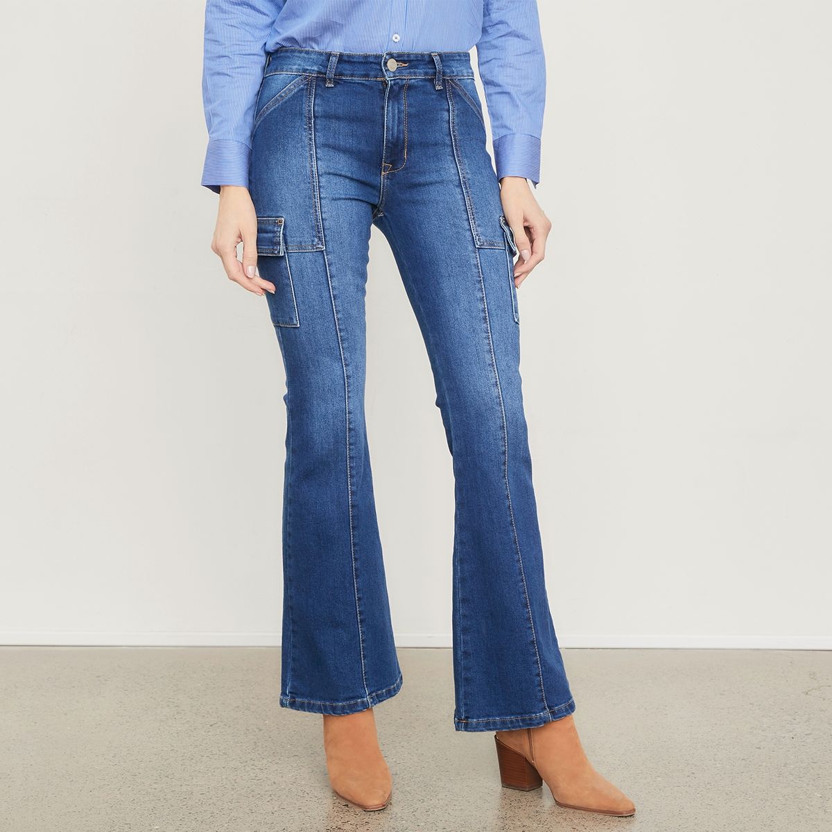 APOLOGY - Jeans Flare Tiro Medio Mujer Apology