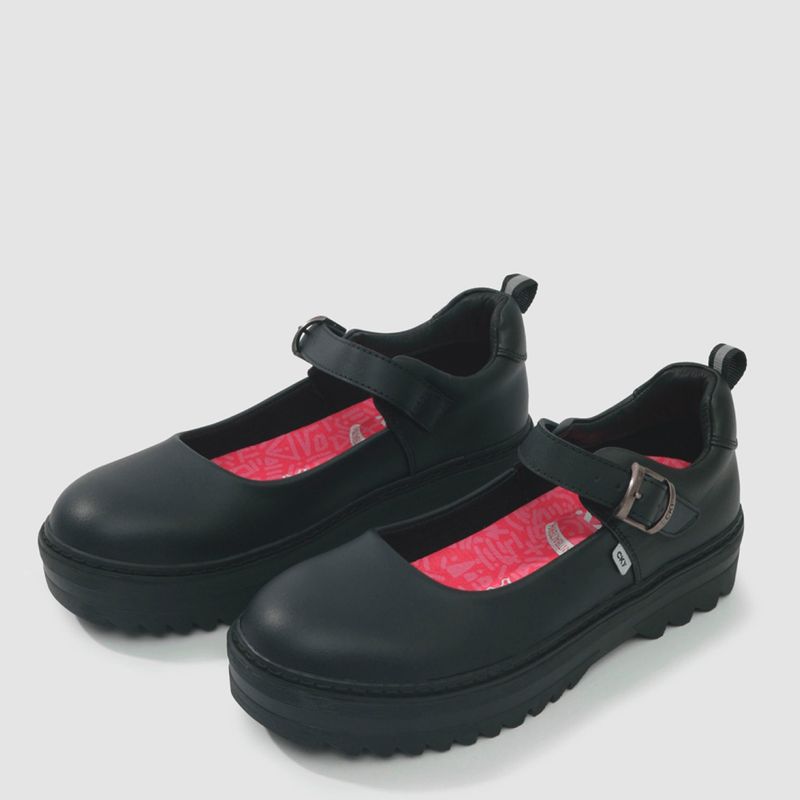 COLLOKY - Calzado Escolar Niña Cuero Negro Colloky (34 a 41)