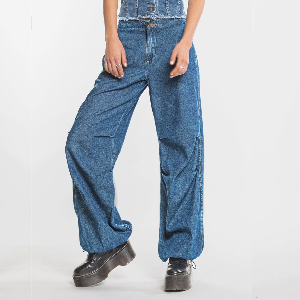 RAINDOOR - Jeans Baggy Tiro Bajo Mujer Raindoor