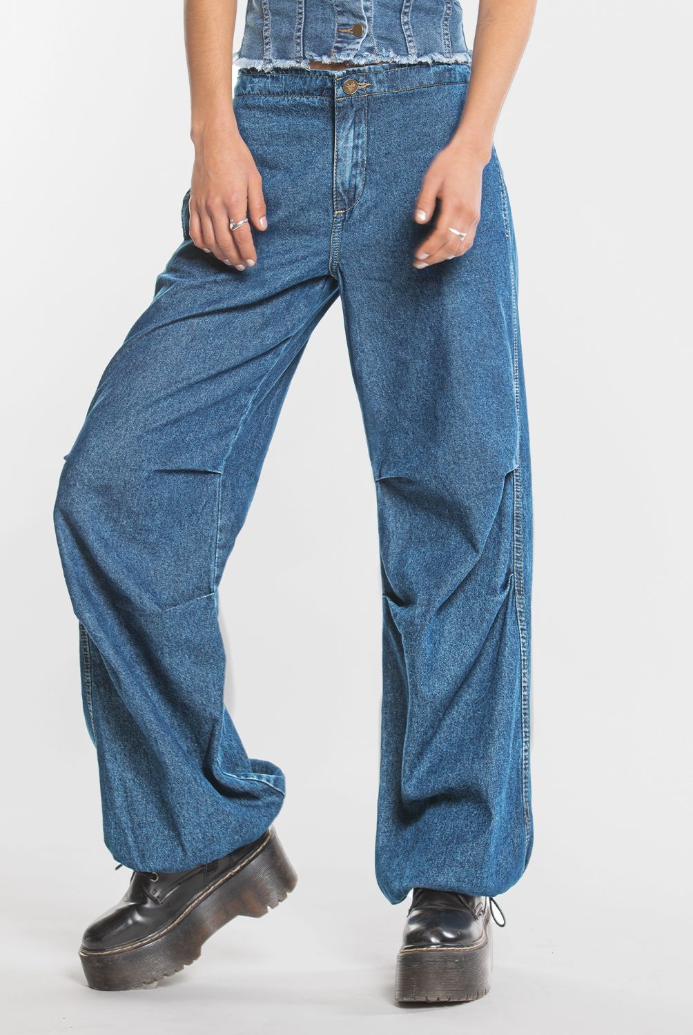 RAINDOOR - Jeans Baggy Tiro Bajo Mujer Raindoor