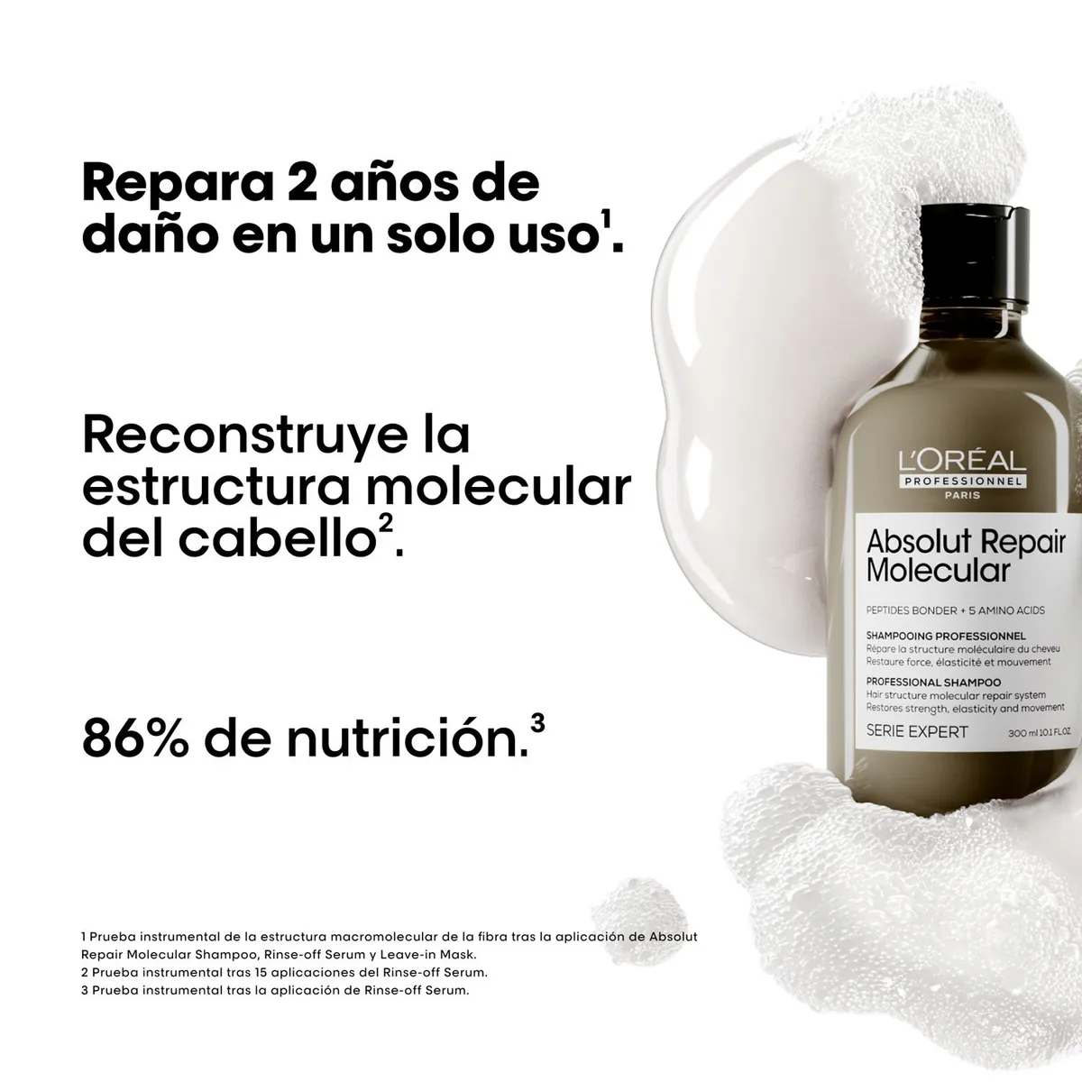 LOREAL PROFESSIONNEL - Shampoo Reparación Molecular Absolut Repair Molecular 300ml  L'Oréal Professionnel