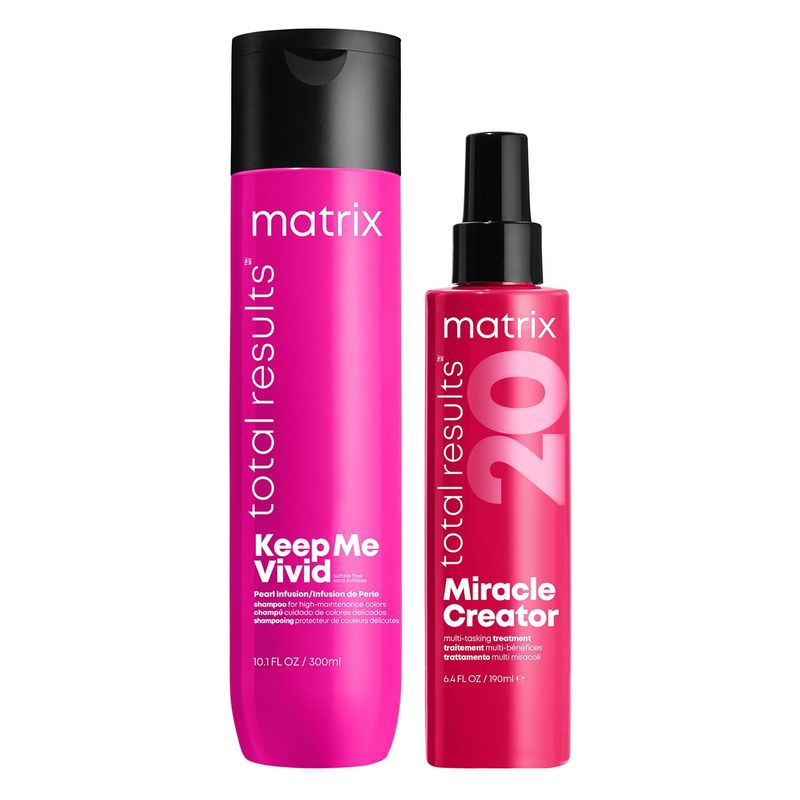 MATRIX - Shampoo Prolongador Color Vibrante Sin Sulfatos 300 ml + Miracle Creator 20 beneficios 190 ml Matrix