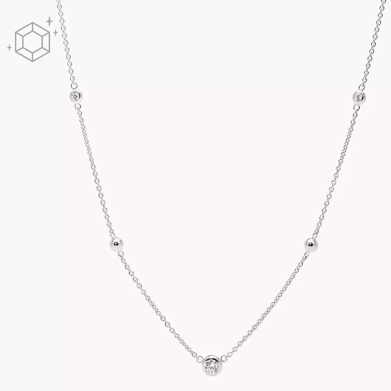 FOSSIL Collar De Plata Mujer