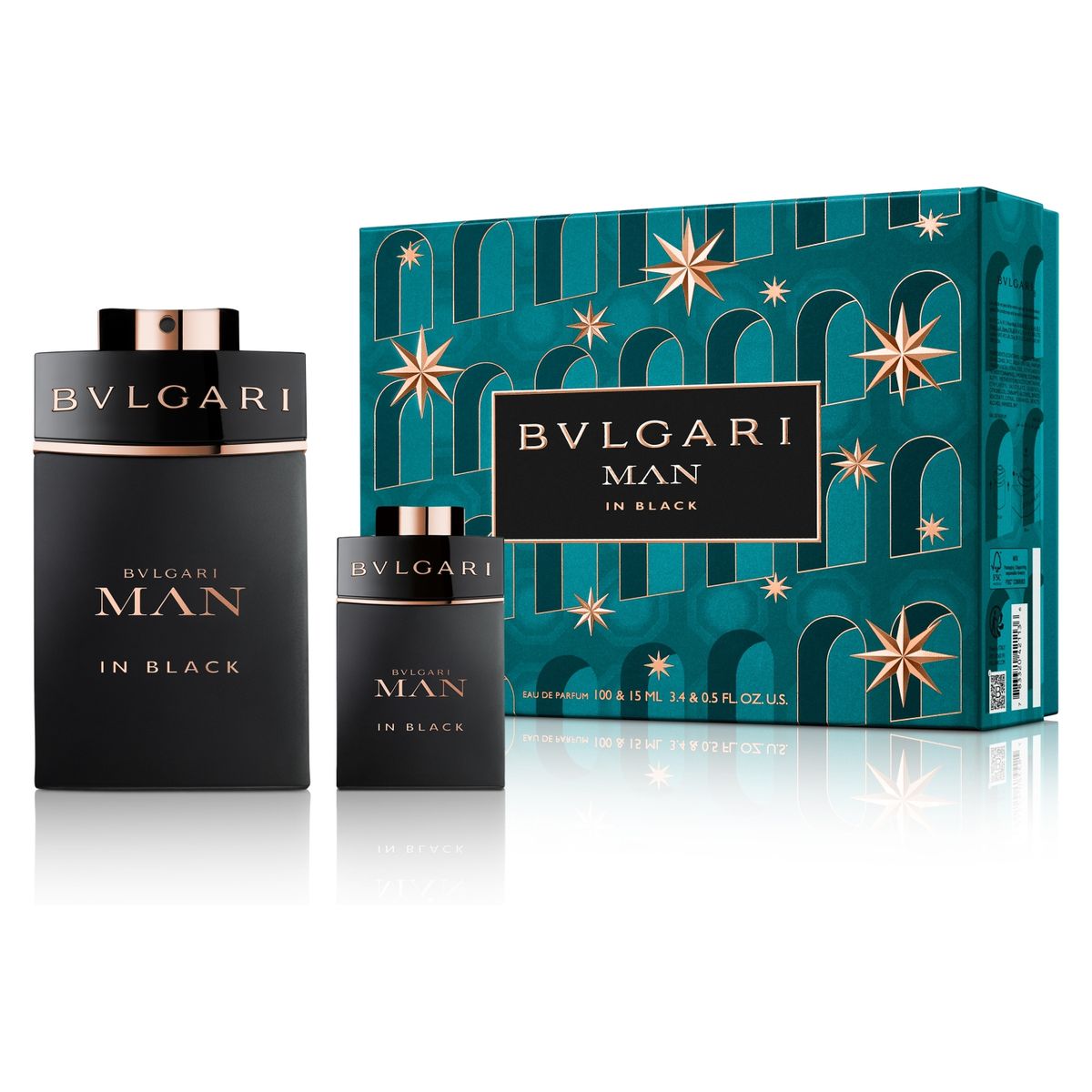 BVLGARI - Perfume Hombre Man Black Set EDP 100Ml+ EDP 15Ml Bulgari