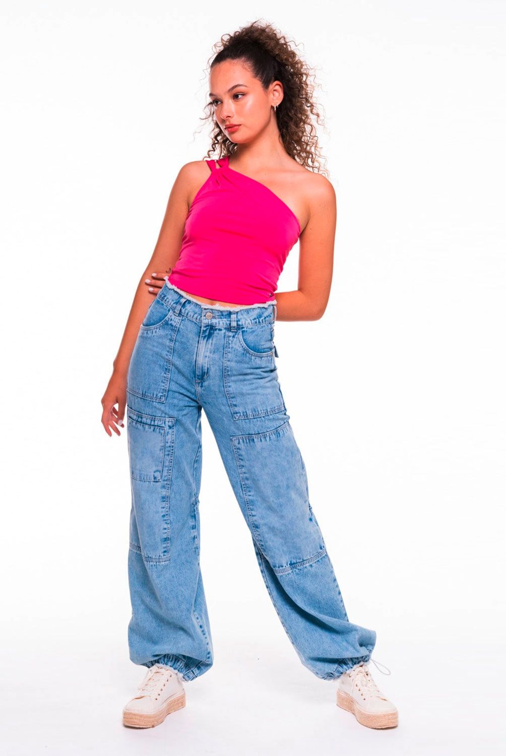 EFESIS - Jeans Wide Leg Tiro Alto Mujer Efesis