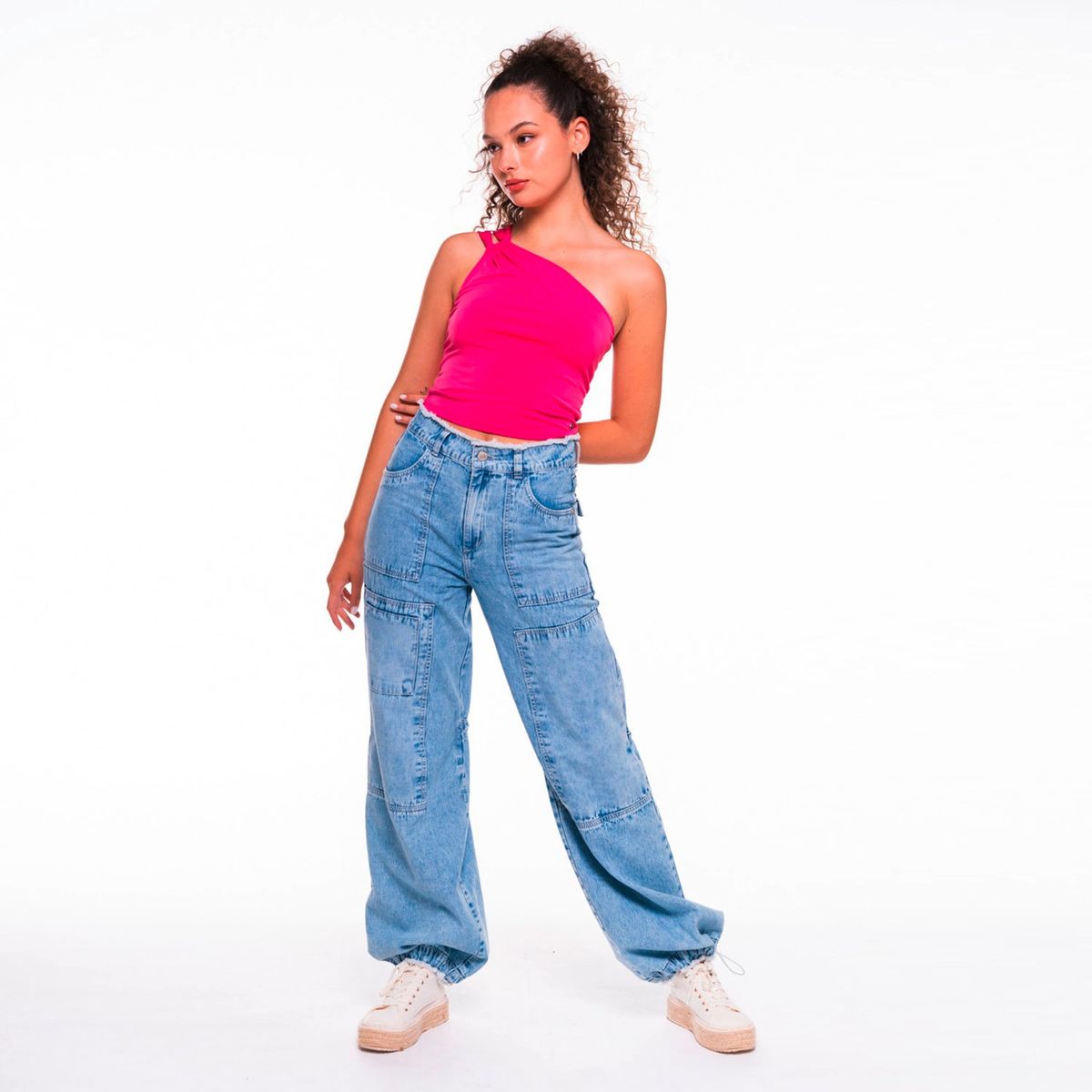 EFESIS - Jeans Wide Leg Tiro Alto Mujer Efesis