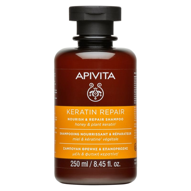 APIVITA - Shampoo Keratin Repair Nutritivo Y Reparador Para Cabello Seco Y Dañado Apivita