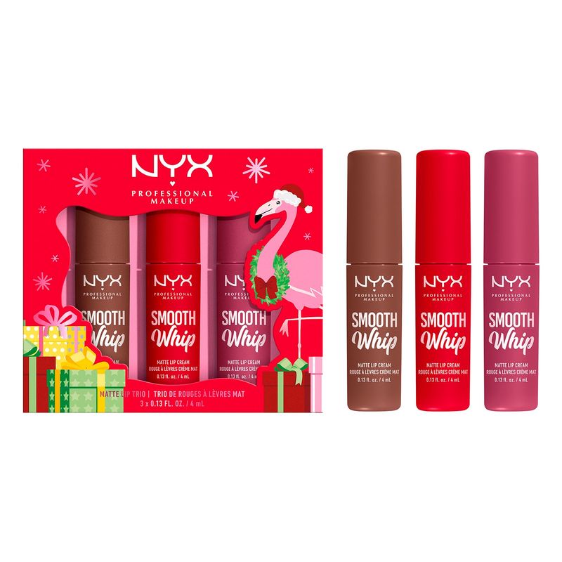 NYX PROFESSIONAL MAKEUP - Set 3 Labiales Matte Smooth Whip Lip Cream Trio Kit Nyx Professional Makeup
