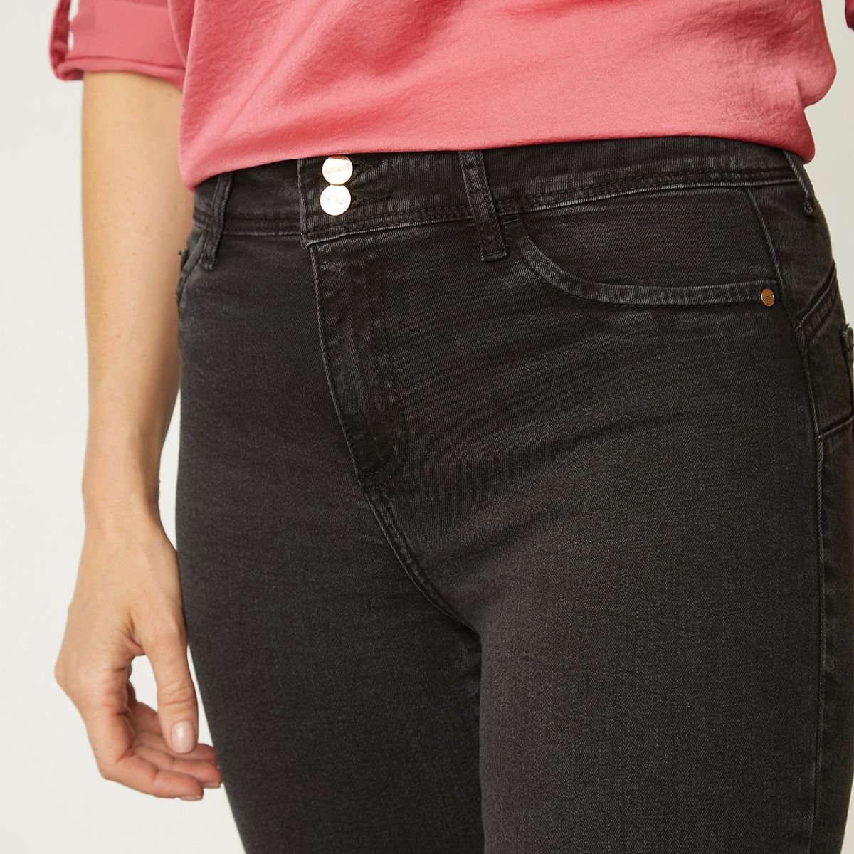 S COCCI - Jeans S.cocci Recto Tiro Alto Mujer Algodón Casual