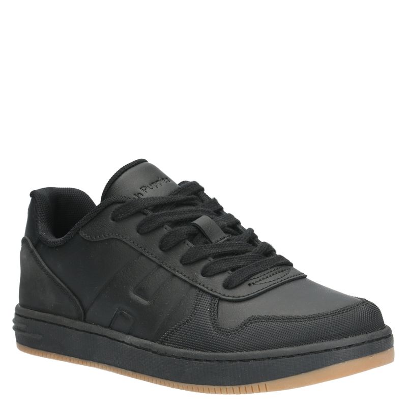 HUSH PUPPIES - Zapatilla Escolar Unisex Cuero Negro Hush Puppies (35 a 38)