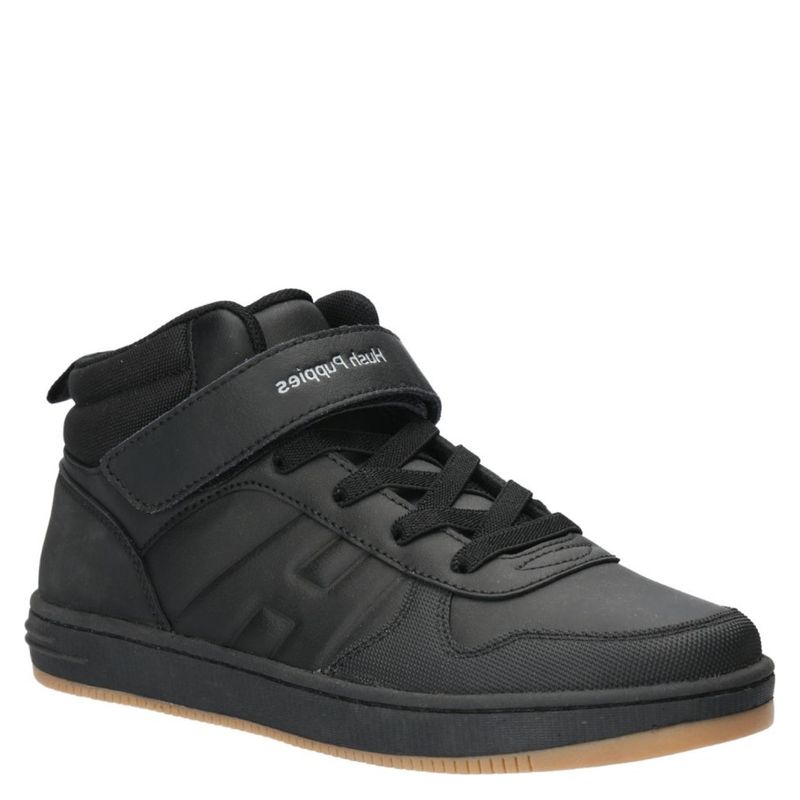 HUSH PUPPIES - Zapatilla Escolar Unisex Cuero Negro Hush Puppies (35 a 38)