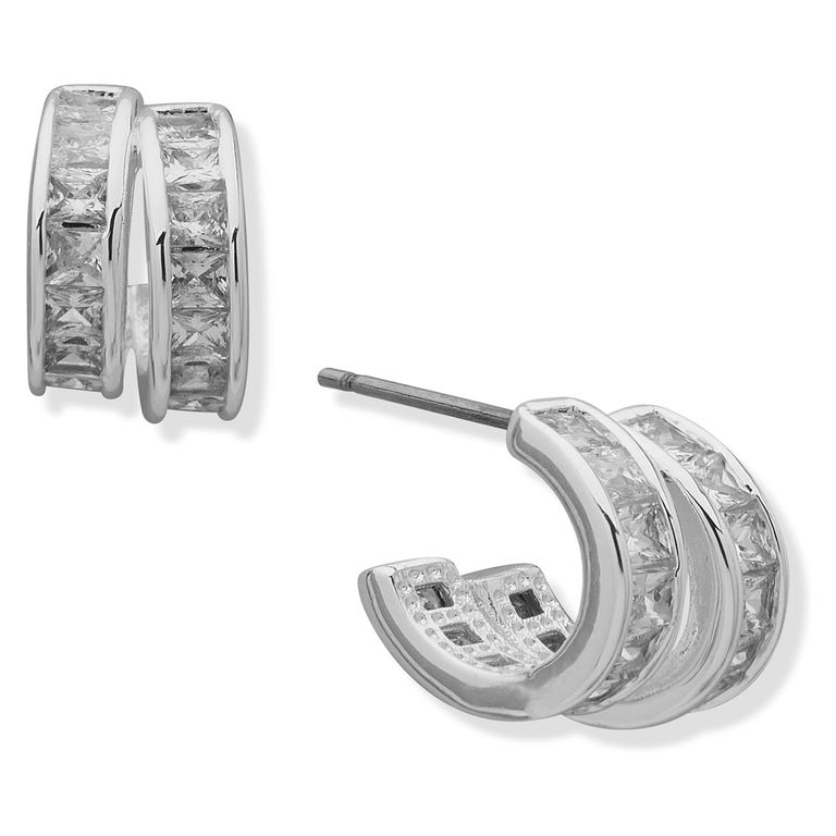 ANNE KLEIN Aros Plateado Mujer
