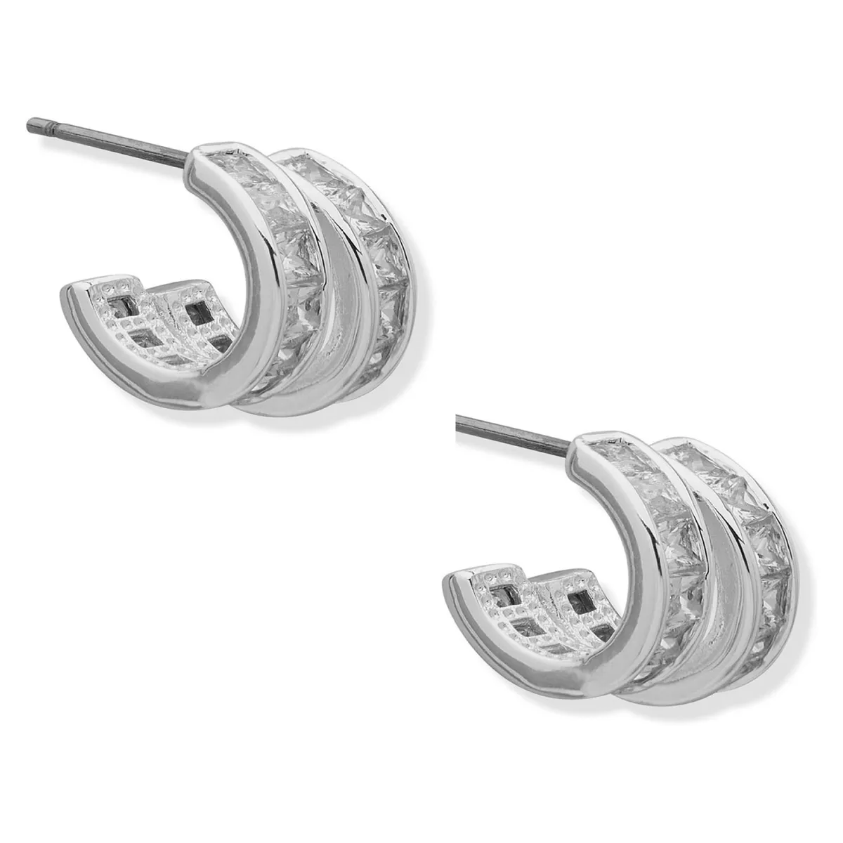ANNE KLEIN - Aros Plateado  Mujer Anne Klein