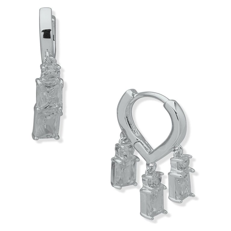 ANNE KLEIN Aros Plateado Mujer