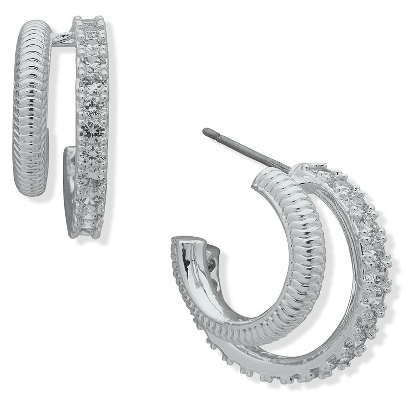 ANNE KLEIN - Aros Plateado Mujer Anne Klein