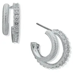 ANNE KLEIN - Aros Plateado Mujer