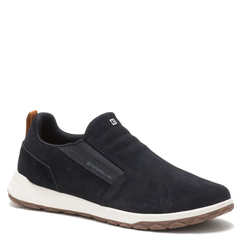 CAT - Quest Slip On Zapatilla Urbana Hombre Cuero Negro Cat