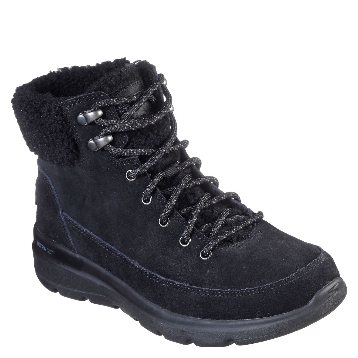 SKECHERS - Botín Mujer Cuero Negro Skechers