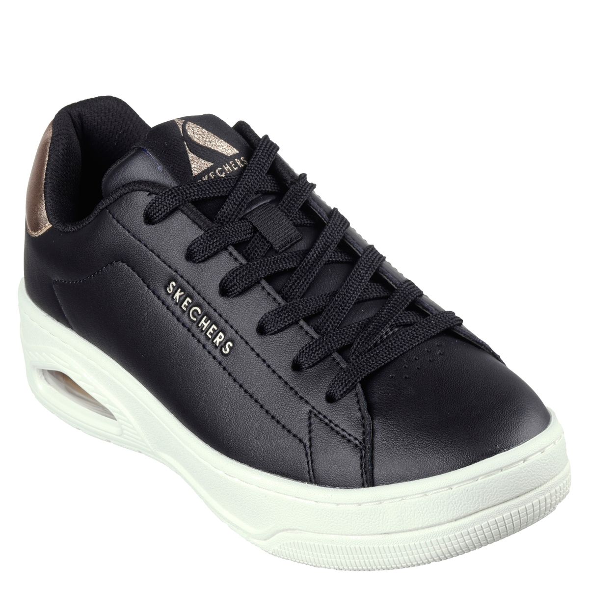 SKECHERS - Uno Court Zapatilla Urbana Mujer Negro Skechers