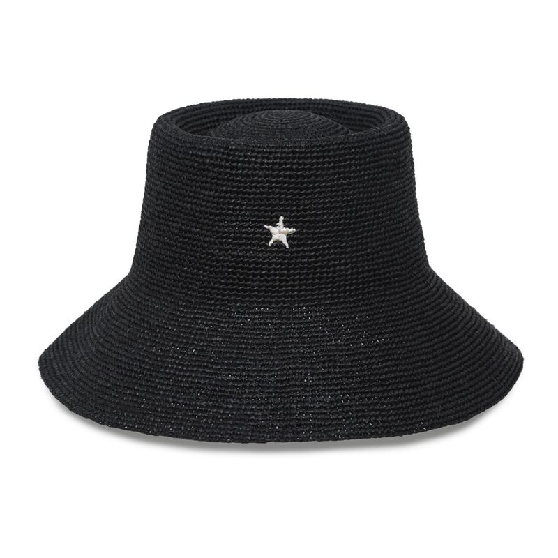 LGND - Black Raffia Bucket Hat LGND