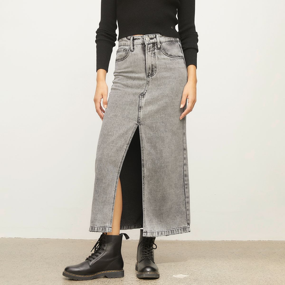 AMERICANINO - Falda Midi Algodón Mujer Americanino