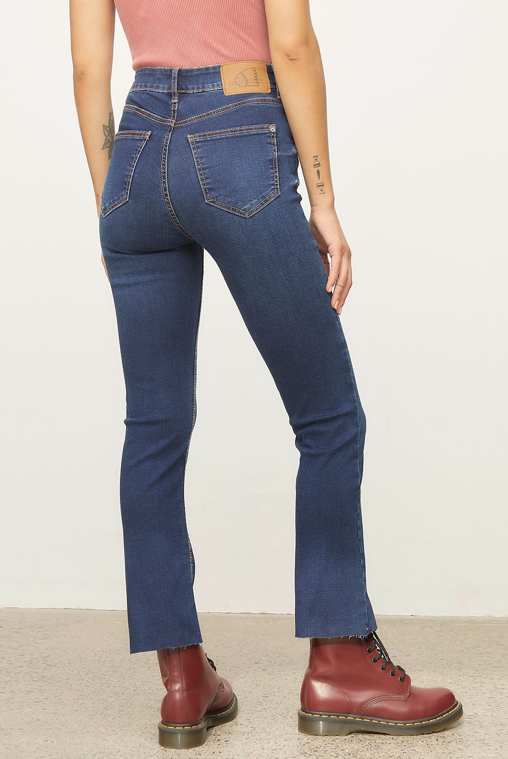 AMERICANINO - Jeans Cropped Tiro Medio Mujer Americanino