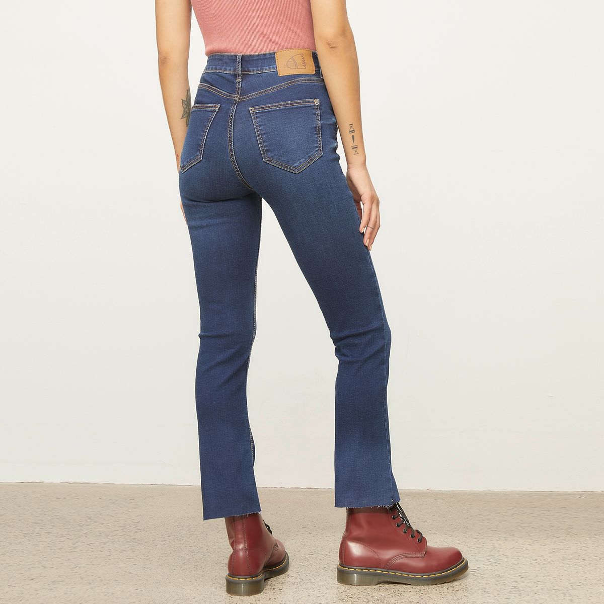 AMERICANINO - Jeans Cropped Tiro Medio Mujer Americanino
