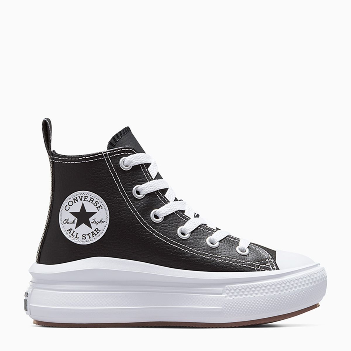 CONVERSE - Chuck Taylor All Star Move Zapatilla Urbana Niño Cuero Negro (27 A 35) Converse